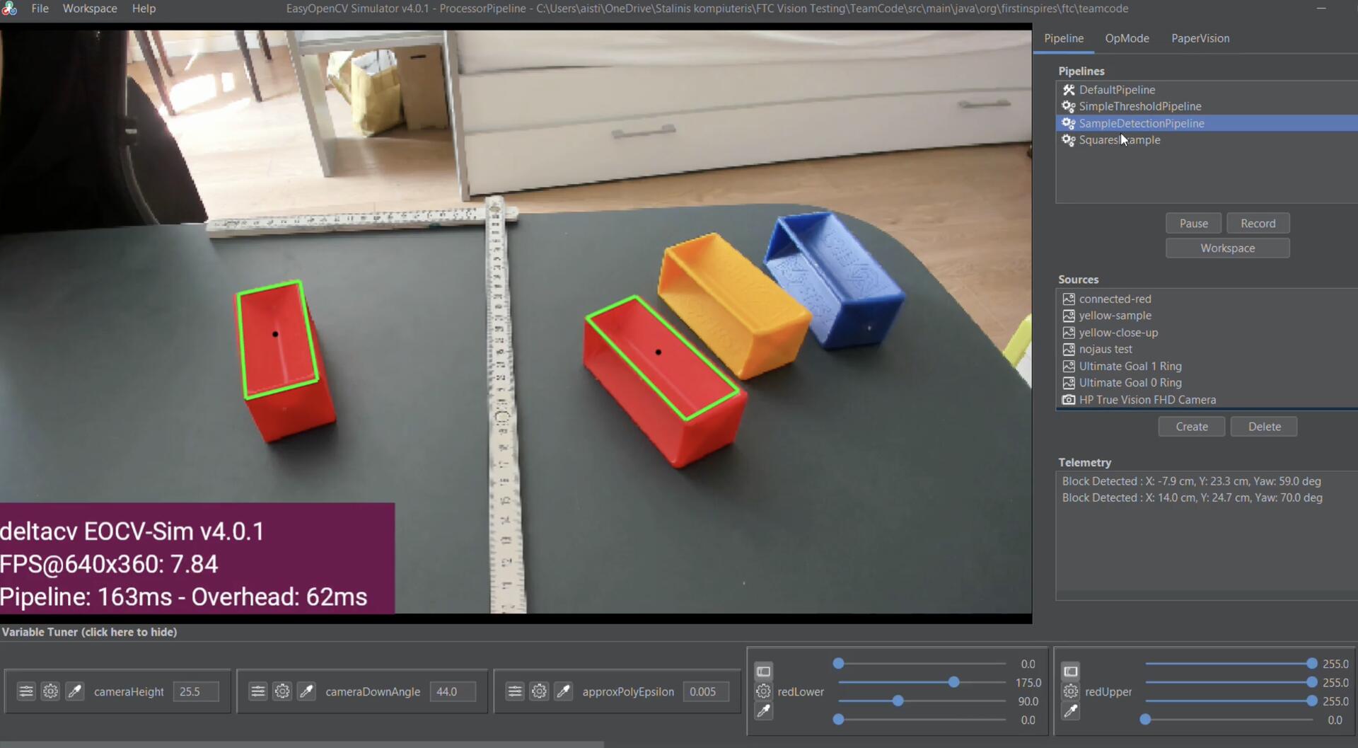 3D Real-Time Computer Vision Pipeline